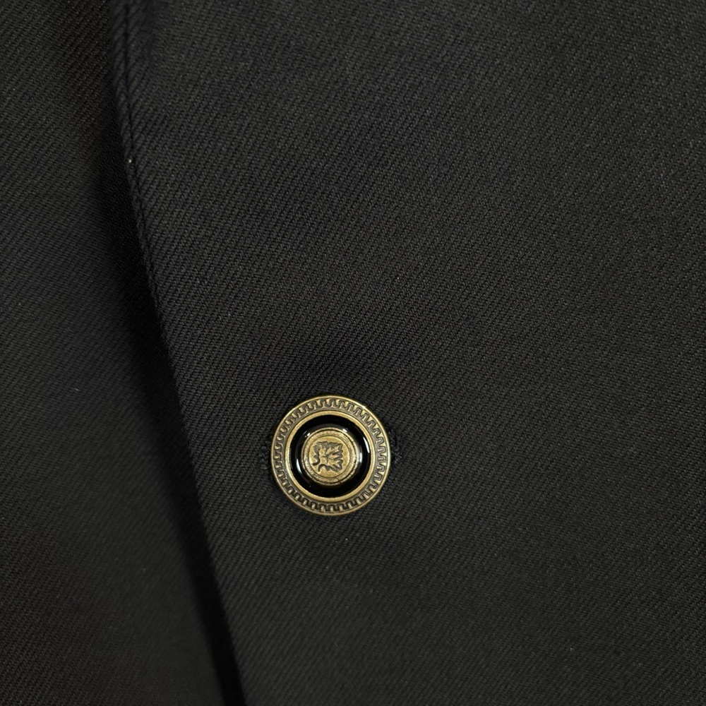 Vintage Oscar De La Renta Elegant Black Pure Virgin Wool Blazer Jacket Size 46R - Picture 6 of 13